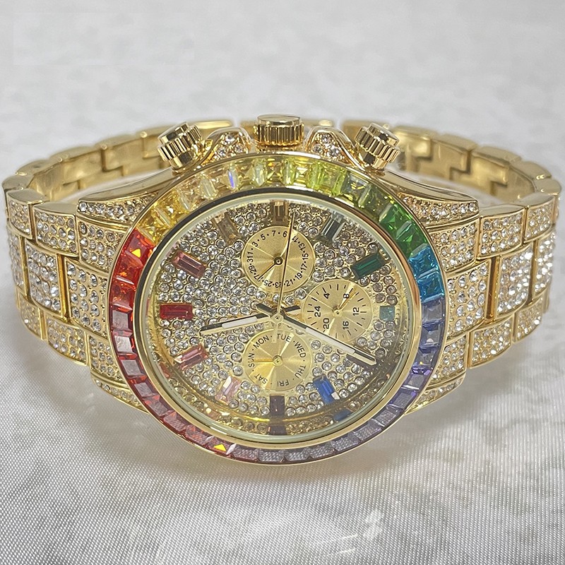 MISSFOX - luxury Quartz watch - rainbow diamonds - waterproofWatches