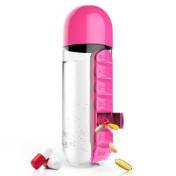 Daily pill organizer - box - water bottle - leak-proof - 600mlWater bottles