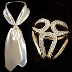 Crystal scarf clip - buckleBrooches
