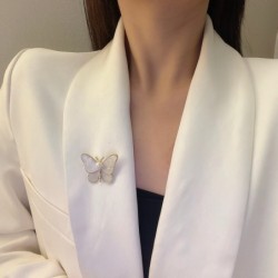 Shell butterfly with pearl - broochBrooches