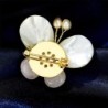 Pearl shell butterfly - with crystals / pearlsBrooches