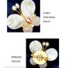 Pearl shell butterfly - with crystals / pearlsBrooches