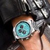 LIGE - luxury Quartz watch - luminous - stainless steel - waterproof - turquoiseWatches