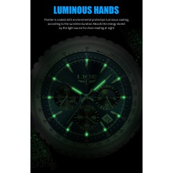 LIGE - luxury Quartz watch - luminous - stainless steel - waterproof - blueWatches