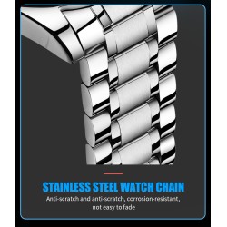 LIGE - luxury Quartz watch - luminous - stainless steel - waterproof - blueWatches