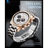 LIGE - luxury Quartz watch - luminous - stainless steel - waterproof - rose gold / whiteWatches