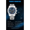 LIGE - luxury stainless steel Quartz watch - luminous - leather strap - waterproof - turquoiseWatches