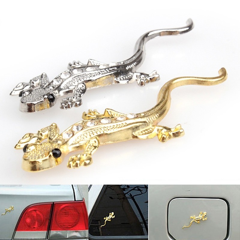 Metal lizard with crystals - car stickerStickers