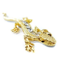Metal lizard with crystals - car stickerStickers