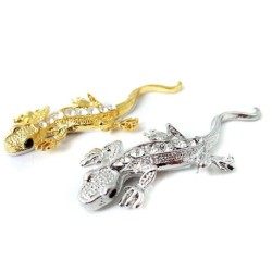 Metal lizard with crystals - car stickerStickers