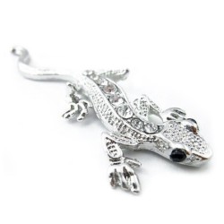 Metal lizard with crystals - car stickerStickers