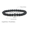 Black beaded bracelet - decorative crown / ball / crossBracelets