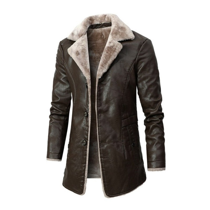 Warm leather jacket with furJackets Warm leather jacket with furJackets