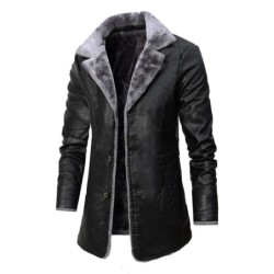 Warm leather jacket with furJackets