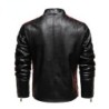 Short leather jacket - decorative patchesJackets