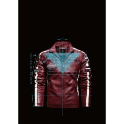 Short leather jacket - decorative patchesJackets