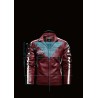Short leather jacket - decorative patchesJackets