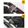 Short leather jacket - decorative patchesJackets