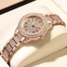 SUNKTA - elegant Quartz watch with crystals - rose goldWatches
