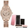 SUNKTA - elegant Quartz watch with crystals - rose goldWatches