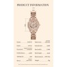 SUNKTA - elegant Quartz watch with crystals - rose goldWatches