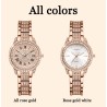 SUNKTA - elegant Quartz watch with crystals - rose goldWatches