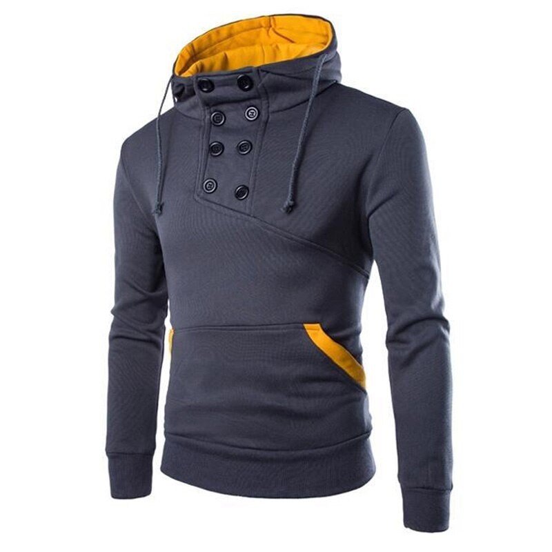 Warm hoodie - with collar buttonsHoodies & Sweatshirt Warm hoodie - with collar buttonsHoodies & Sweatshirt