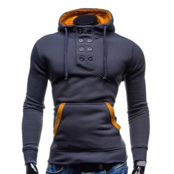 Warm hoodie - with collar buttonsHoodies & Sweatshirt