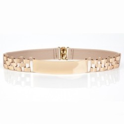 Fashion elastic belt - with metal golden decorationBelts