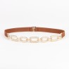 Fashionable elastic belt - square metal decorationsBelts