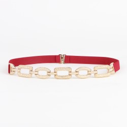 Fashionable elastic belt - square metal decorationsBelts
