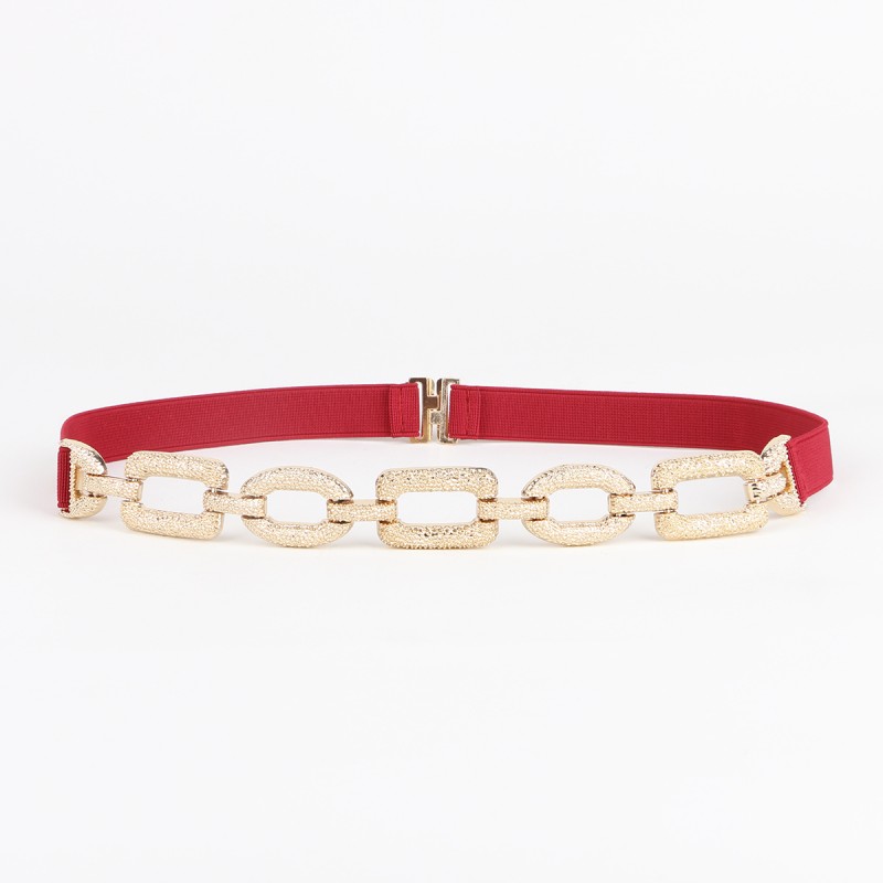 Fashionable elastic belt - square metal decorationsBelts