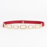 Fashionable elastic belt - square metal decorationsBelts
