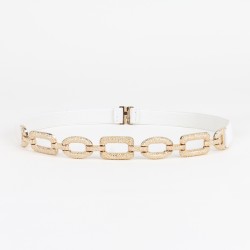 Fashionable elastic belt - square metal decorationsBelts