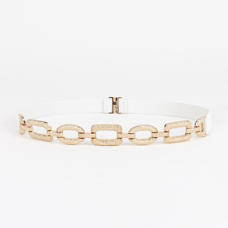 Fashionable elastic belt - square metal decorationsBelts