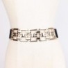 Fashionable elastic belt - with metal gold decorative chainBelts