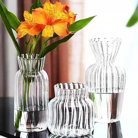 Transparent glass vaseInterior