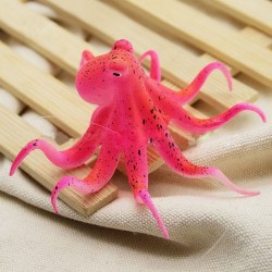 Fluorescent artificial octopus - with suction cup - aquarium decorationDecorations