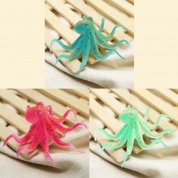 Fluorescent artificial octopus - with suction cup - aquarium decorationDecorations