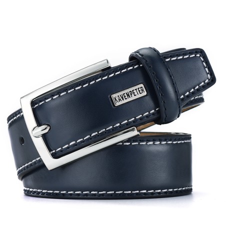 Elegant leather belt - with metal buckleBelts