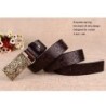 Retro leather belt - with metal carved buckleBelts