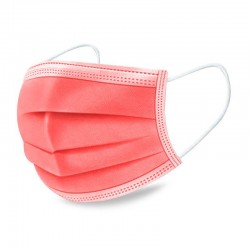 Disposable anti-bacterial face / mouth masks - 3 layer - redMouth masks