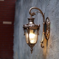 Retro outdoor wall lamp - waterproof - with glass fixture - E27Wall lights