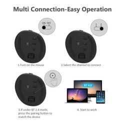 M618 - 2.4GHZ - mini vertical wireless mouse - Bluetooth 4 - dual mode - rechargeable - silentMouses