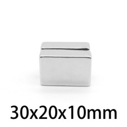 N35 - neodymium magnet - strong rectangular block - 30mm * 20mm * 10mmN35