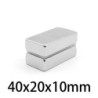 N35 - neodymium magnet - strong rectangular block - 40mm * 20mm * 10mmN35