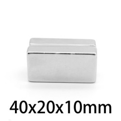 N35 - neodymium magnet - strong rectangular block - 40mm * 20mm * 10mmN35