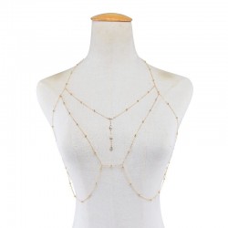 Tassel body chain / necklace - with crystalsNecklaces