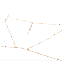 Tassel body chain / necklace - with crystalsNecklaces