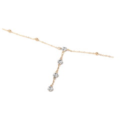 Tassel body chain / necklace - with crystalsNecklaces